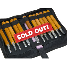 12pc Set Carbon Steel Cutting Blades Wood Carving Tools Storage Case